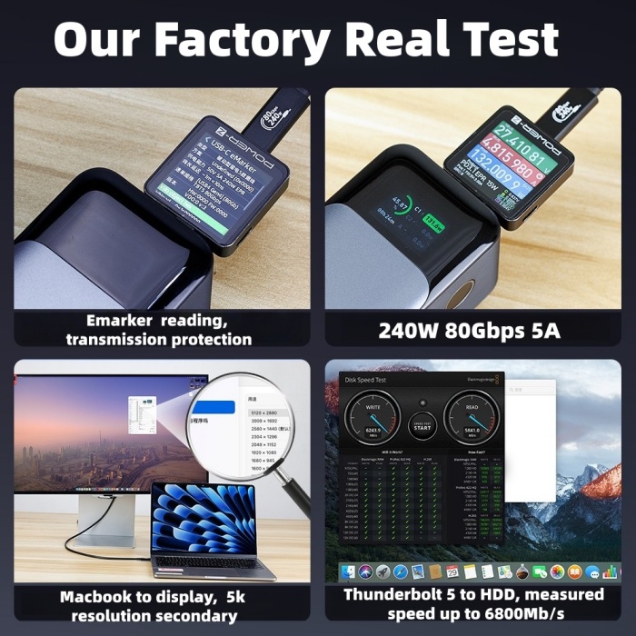 Factory Real testing USB 4 Coaxial cable