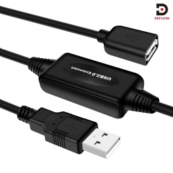 DFX Active USB 2.0 Extension Cable 5m, High Speed Male to Female Booster Cord Single Chipset Repeater for Printer