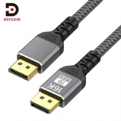 DFX DP 2.1 Cable 1.8M 16K 60Hz 8K 240Hz 4K 240Hz Ultra High Speed DisplayPort Braided Wire for RTX Gaming Monitor Graphics PC