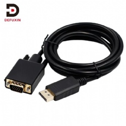 DFX DisplayPort to VGA Cable 1.8M 1080P Full HD Male to Male DP to VGA Converter Cord for PC Laptop Monitor Projector TV