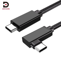 DFX 90 Degree USB 3.2 C to C Cable 1M 20Gbps Right Angle Braid Cord with E-Marker for Steam Deck MacBook SSD