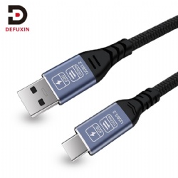 DFX Premium 10Gbps USB3.2 Type C to A Cable 3ft, 22AWG Power Core Fast Charging Wire Compatible with CarPlay Android Auto